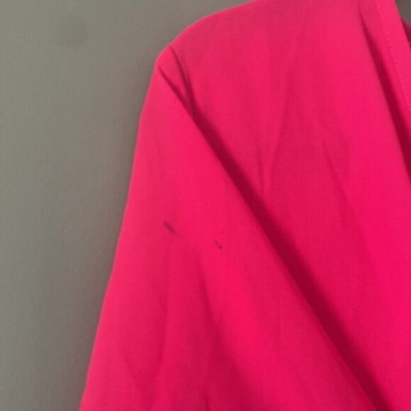 Flirty Feminine Vibrant Pink Wrap Tie Blouse Festival Summer Ready Barbie Chic - Picture 6 of 10